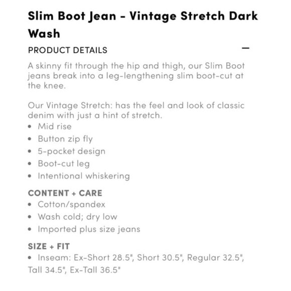 Torrid Size 20 2xl Slim Boot Cut Jean - Vintage Stretch Dark Wash - Picture 3 of 11